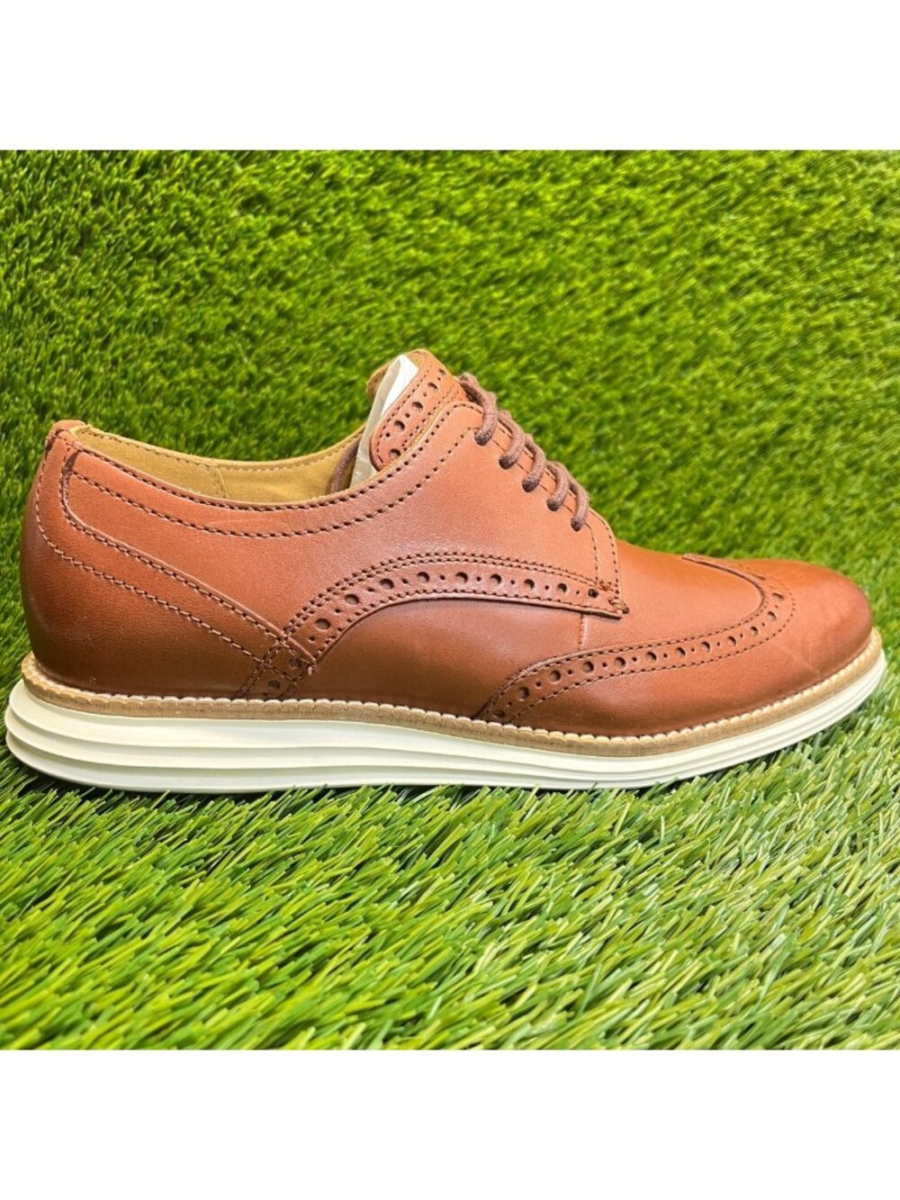 Cole Haan OriginalGrand Mens Size 7 Brown Casual Wingtip Oxford Dress Shoes